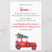 バジェットクリスマスツリーカー引っ越しましたホリデーカード (正面)