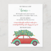 バジェットクリスマスツリーカー引っ越しましたホリデーカード (正面)