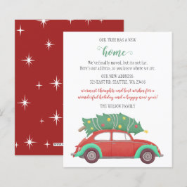 バジェットクリスマスツリーカー引っ越しましたホリデーカード