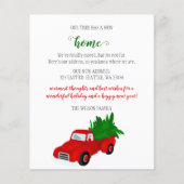 バジェットクリスマスツリートラックムービングホリデーカード (正面)