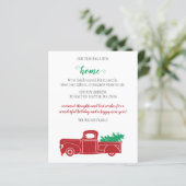 バジェットクリスマスツリートラック引っ越しましたカード (スタンド正面)