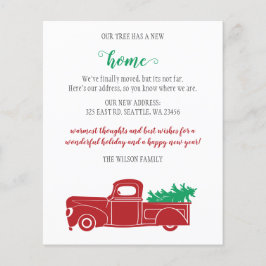 バジェットクリスマスツリートラック引っ越しましたカード