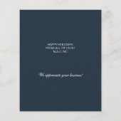 バジェットクリスマスツリーブルービジネスホリデーカード (裏面)