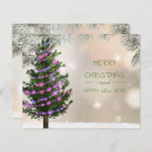 バジェットクリスマスツリーホリデーカード (正面/裏面)