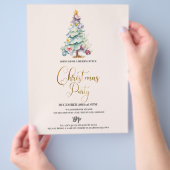 バジェットクリスマスツリーホリデーパーティー チラシ (手)