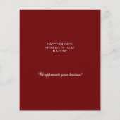 バジェットクリスマスツリーレッドビジネスホリデーカード (裏面)