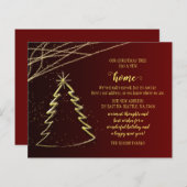 バジェットクリスマスツリー引っ越しましたホリデーカード (正面/裏面)