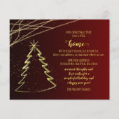 バジェットクリスマスツリー引っ越しましたホリデーカード (正面)