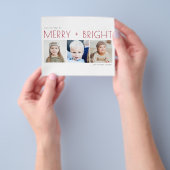 バジェットクリスマスハッピーホリデーズフォトカード チラシ (手)