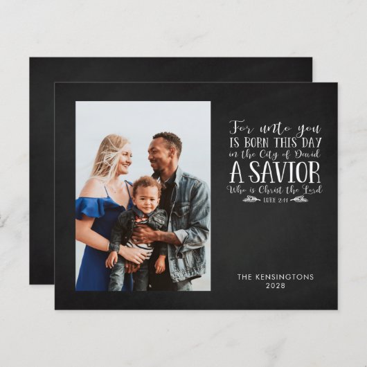 バジェットクリスマスバースタイポグラフィホリデーフォト (正面/裏面)