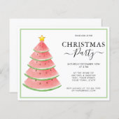 バジェットクリスマスパーティの招待状 (正面/裏面)