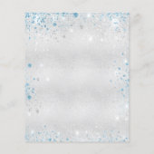 バジェットクリスマスパーティーシルバーグリッター招待 (裏面)