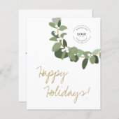 バジェットクリスマスビジネスのロゴ金ゴールドブラックリース (正面/裏面)