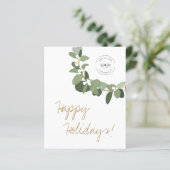 バジェットクリスマスビジネスのロゴ金ゴールドブラックリース (スタンド正面)