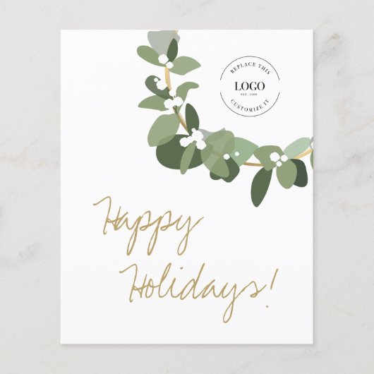 バジェットクリスマスビジネスのロゴ金ゴールドブラックリース (正面)