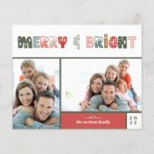 バジェットクリスマスファミリーフォトコラージホリデーカード (正面)