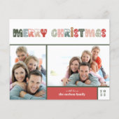 バジェットクリスマスファミリーフォトコラージホリデーカード (正面)