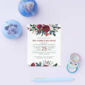 バジェットクリスマスファミリー懇親会パーティの招待状 チラシ (シングル)