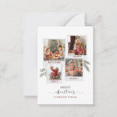バジェットクリスマスフォトコラージファミリー ノートカード (正面)