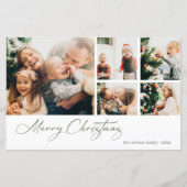 バジェットクリスマスフォトコラージホリデーカード (正面)