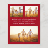 バジェットクリスマスフォトスクリプトオーバーレイホリデーカード (裏面)