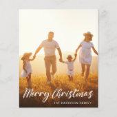 バジェットクリスマスフォトスクリプトオーバーレイホリデーカード (正面)