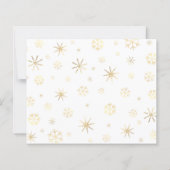 バジェットクリスマスフォトレッド金ゴールド平和ラブカード (裏面)