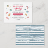 バジェットクリスマスホリディアニュアルファミリーお気に入りの ノートカード (正面/裏面)