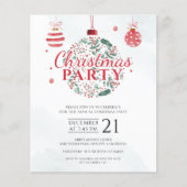 バジェットクリスマスホリデーオフィスパーティの招待状 チラシ (正面)