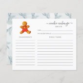 バジェットクリスマスホリデークッキースワップレシピカード (正面/裏面)