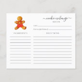 バジェットクリスマスホリデークッキースワップレシピカード (正面)