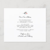 バジェットクリスマスボタニカルフローラ新しいアドレスカード (裏面)