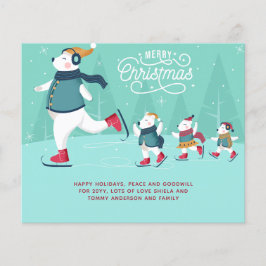 バジェットクリスマスポーラベアーズアイススケートで滑るかわいい