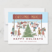 バジェットクリスマスマーケット名ハッピーホリデーズカード (正面)