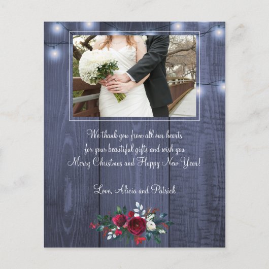 バジェットクリスマスメリ結婚したリーホリデーカード (裏面)