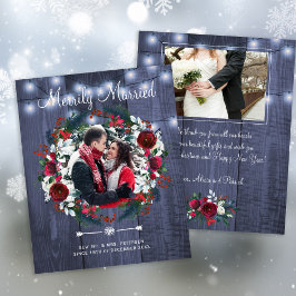 バジェットクリスマスメリ結婚したリーホリデーカード