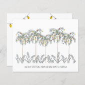 バジェットクリスマスライトパームツリームービングカード (正面/裏面)