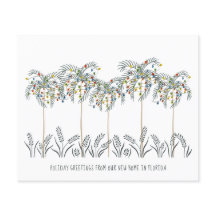 バジェットクリスマスライトパームツリームービングカード