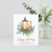 バジェットクリスマスランタングリーナリーホリデーカード (スタンド正面)