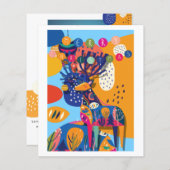 バジェットクリスマスリカラフルンデナパーソナライズされたー (正面/裏面)