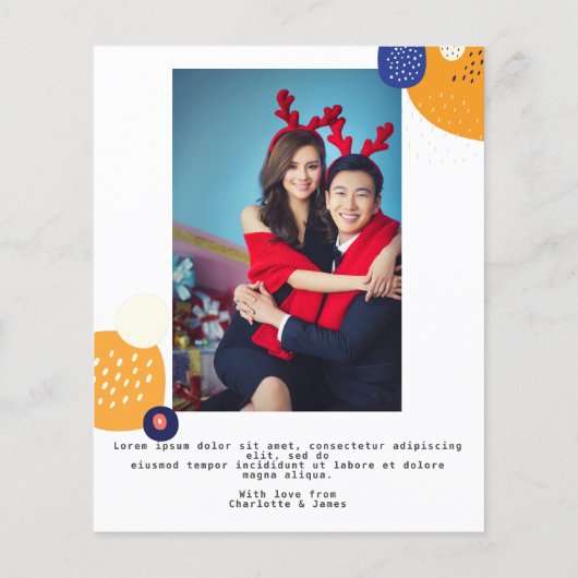 バジェットクリスマスリカラフルンデナパーソナライズされたー (裏面)