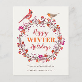 バジェットクリスマスリースのビジネスの休日の挨拶