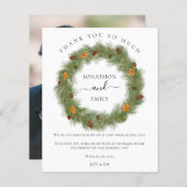 バジェットクリスマスリースシトラス結婚の感謝の気持ち (正面/裏面)