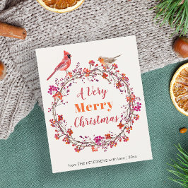 バジェットクリスマスリースラスティックシックホリデーカード