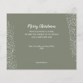 バジェットクリスマスリース折り畳みホリデーカード (裏面)