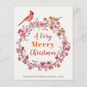 バジェットクリスマスリース素朴なシックな休日 チラシ (正面)