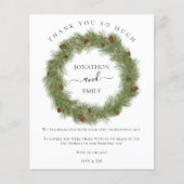 バジェットクリスマスリース結婚コーンありがとう (正面)