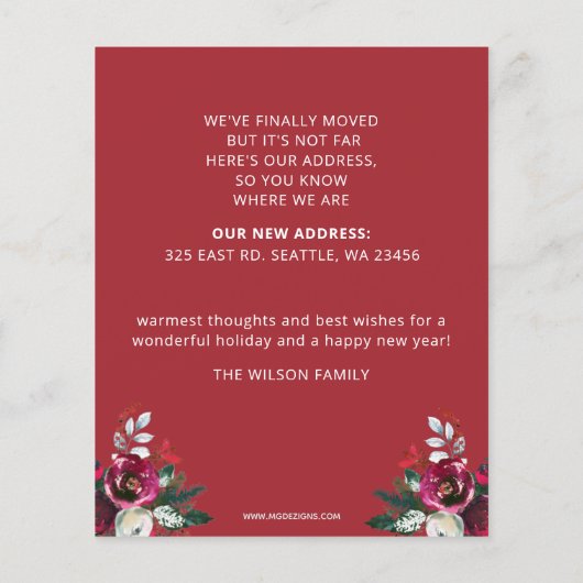 バジェットクリスマス鍵ウェーブムーヴホリデーカード (裏面)