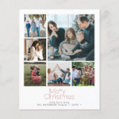 バジェットクリスマス6写真コラージホリデーカード チラシ (正面)