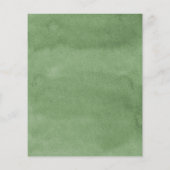 バジェットクリーム緑の森の動物ベビーシャワー (裏面)